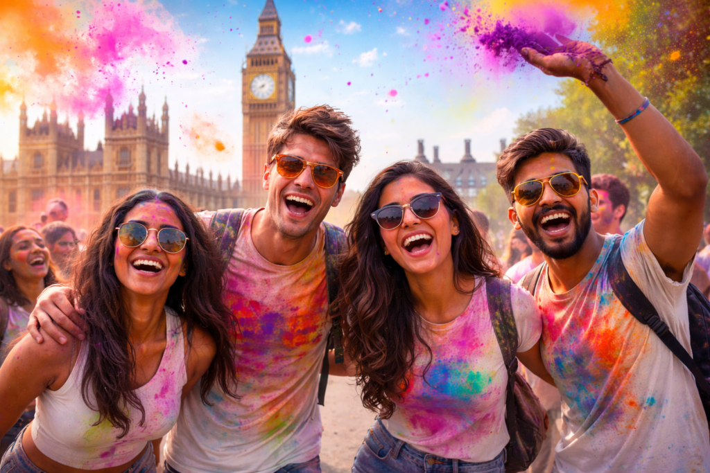 holi celebration in london